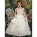 Classic Ball Gown Off-the-shoulder Organza First Communion/ Flower Girl Dress