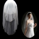 Inexpensive 3 Layers Tulle Wedding Veil with Chain for Bride