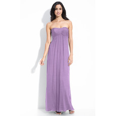 Affordable Empire Sweetheart Long Chiffon Bridesmaid Dress/ Wedding Party Dress