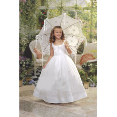 Classic Ball Gown Full Length Taffeta First Communion/ Flower Girl Dress