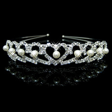 Affordable Beautiful Alloy With Pearl Bridal Wedding Tiara