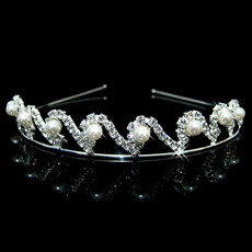 Affordable Beautiful Alloy With Pearl Bridal Wedding Tiara