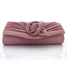 Affordable Satin Evening Handbags/ Clutches/ Purses with Flower