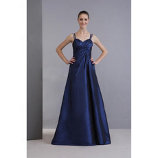 Simple A-Line Sweetheart Floor Length Satin Bridesmaid Dress for Maid of Honour