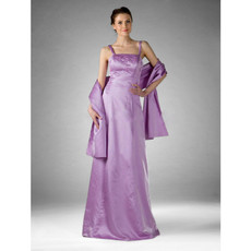 Vintage Satin Floor Length Prom Evening Dress for Women