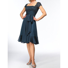 Designer A-Line Knee Length Chiffon Mother of the Bride/ Groom Dress