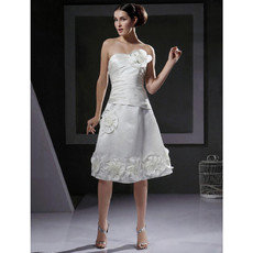 Vintage A-Line Strapless Short Wedding Dress for Petite Brides