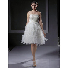 Designer Charming A-Line Strapless Short Informal Dress for Wedding Reception