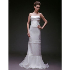 Vintage Mermaid/ Trumpet Strapless Floor Length Wedding Dress