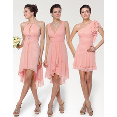 Affordable Short Chiffon Bridesmaid Dress for Maid of honour