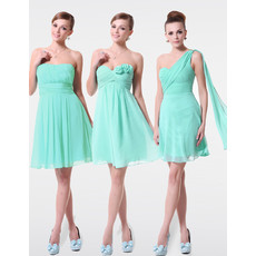 Discount Elegant A-Line Short Chiffon Bridesmaid Dress for Maid of honour