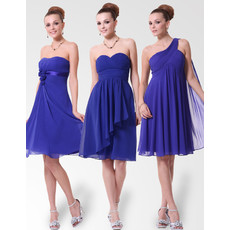 Inexpensive Empire Knee Length Chiffon Bridesmaid Dress for Maid of honour