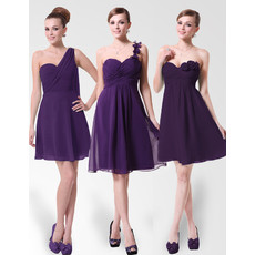 Discount A-Line Short Chiffon Bridesmaid Dress for Maid of honour