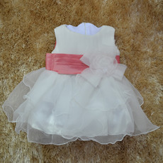 Adorable Ball Gown Tea Length Organza Little Girl Party Dress