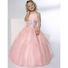 Beautiful Ball Gown One Shoulder Floor Length Flower Girl Dress