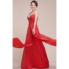 Discount Spaghetti Straps Chiffon Floor Length Prom Evening for Women