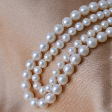 Beautiful White 6 - 7mm Freshwater Round Pearl Necklaces