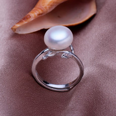 Affordable White/ Pink/ Purple 9.5 - 10.5mm Freshwater Off-Round Pearl Ring