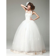 Amazing Classic Ball Gown Halter Floor Length Organza Wedding Dress