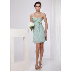 Women's Column/ Sheath Designer Short Chiffon Sweetheart Cocktail/ Bridesmaid Dress