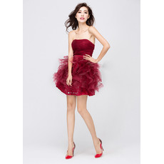 Girls Ball Gown Strapless Short Cocktail Homecoming/ Party Dress
