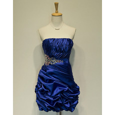 Inexpensive Classic Strapless Short Taffeta Homecoming/ Party Dress