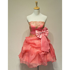 Inexpensive Girls Nice Strapless Short Taffeta Homecoming/ Party Dress