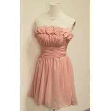 Beautiful Girls Strapless Short Chiffon Homecoming/ Party Dress