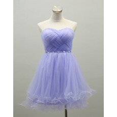 Girls Classic Sweetheart Short Organza Plus Size Homecoming/ Party Dress