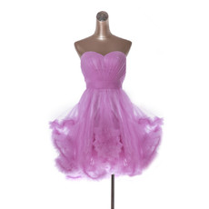 A-Line Sweetheart Short Organza Homecoming Dress