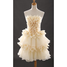 Affordable Gorgeous Strapless Short Chiffon Homecoming/ Party Dress