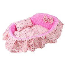 Pink Cozy Washable Pet Bed Dog Cat Puppy Soft Sleeping Bed 3 Sizes