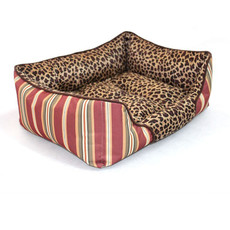 Blue Soft & Cozy Washable Pet Mat Dog Cat Bed In Leopard Print 4 Sizes