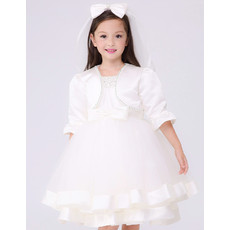 Affordable Beautiful Ball Gown Sleeveless Short First Holy Communion Dress with Outfits