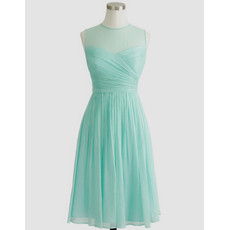 Junior Nice Column Sleeveless Short Chiffon Tulle Homecoming Dress