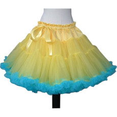 Girls' Party A-Line Rainbow Multi-Colored Tulle Mini Tutus/ Skirts