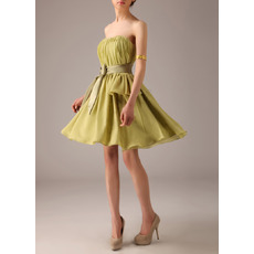 Stylish One Shoulder Mini/ Short Chiffon Bridesmaid Dress