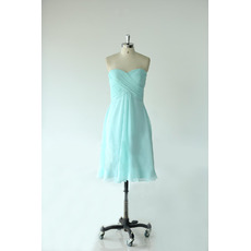 Custom Empire Sweetheart Knee Length Chiffon Bridesmaid Dress