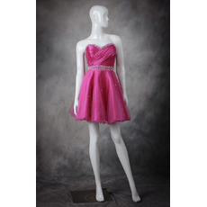 Hipster A-Line Sweetheart Short Taffeta High School Homecoming Dress