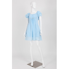 Elegant Sheath Mini Chiffon Homecoming Dress with Short Sleeves