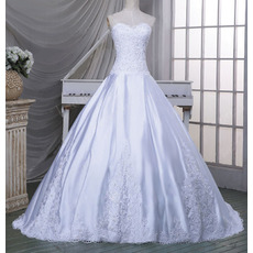 Classic Ball Gown Sweetheart Chapel Train Taffeta Wedding Dress