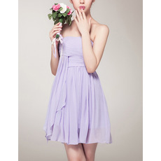 Sexy Empire Strapless Mini Chiffon Bridesmaid/ Homecoming Dress