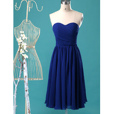 Affordable Sweetheart Knee Length Chiffon Bridesmaid/ Homecoming Dress