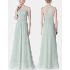 Affordable Classy Sleeveless Long Chiffon Bridesmaid Dress