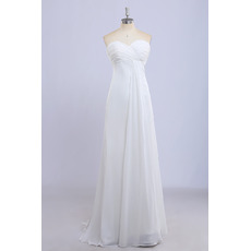 Affordable Empire Waist Sweetheart Long Chiffon Bridesmaid Dress