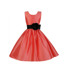 Affordable Ball Gown Sleeveless Short Taffeta Cocktail Dress with Belts