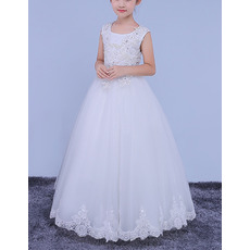 New Style Ball Gown Floor Length Organza Wedding Flower Girl Dress