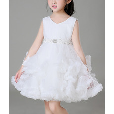 Inexpensive Princess A-Line Mini/ Short Ruffle Skirt Flower Girl Dress