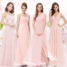 Elegant Long Chiffon Bridesmaid/ Wedding Party Dress with Different Styles