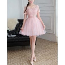 New Style Mini/ Short Bridesmaid Dress with Short Sleeves